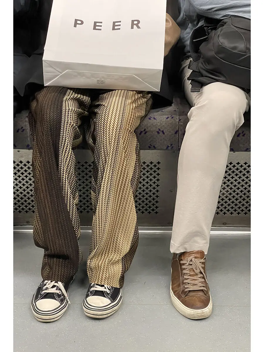 Женские прямые брюки с эластичным поясом винтажные повседневные золотистого