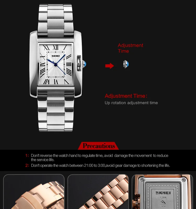 SKMEI роскошные часы Relogio Feminino 1284 ремешок из нержавеющей стали женские наручные часы женские кварцевые часы Montre Femme