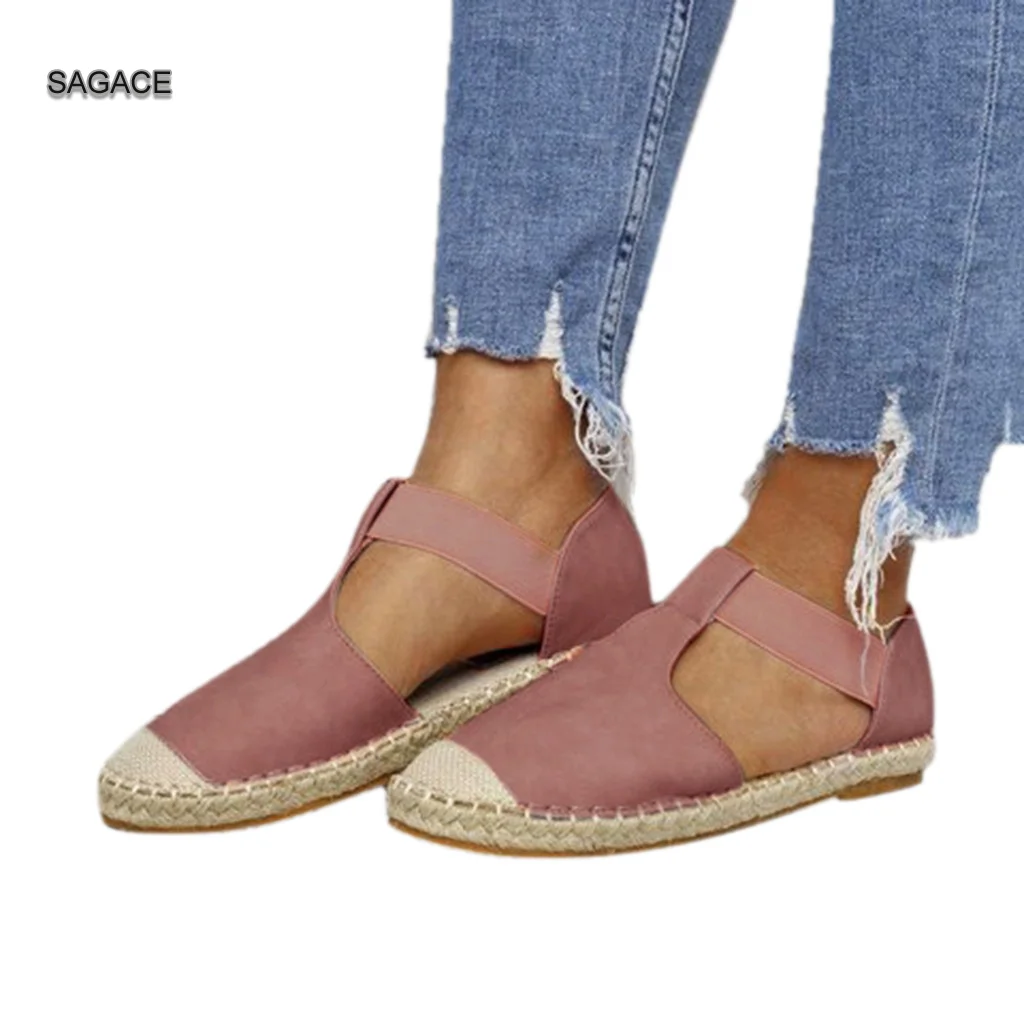 SAGACE/женские модные сандалии на плоской подошве в стиле ретро Повседневная обувь