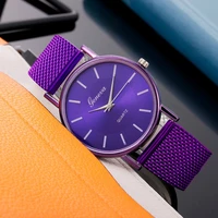 womens luxury quartz watch stainless steel dial leisure wristband womens watch