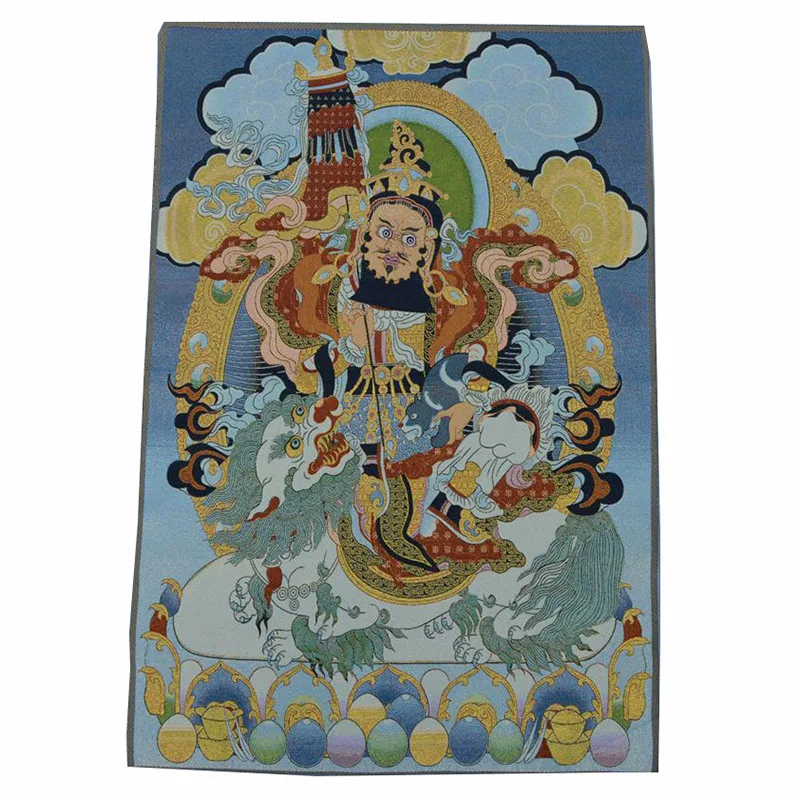 Ковер с тибетским храмом статусом Будды вышивка парчовый гобелен настенный