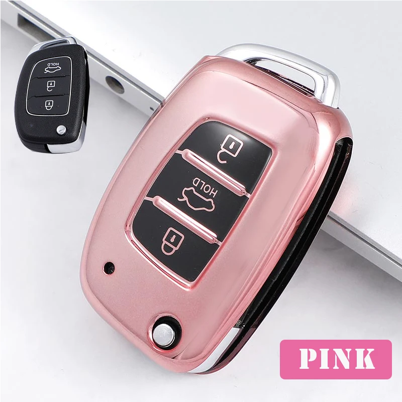 ТПУ чехол для ключа автомобиля полное покрытие защитный Hyundai Tucson Creta ix25 i10 ix20 i30 HB20