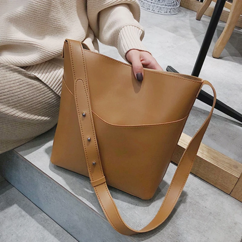 

Women's Shoulder Bags Fashion Women Bag High Quality Crossbody Bag Bucket Bag Solid Wild Small Square Bag