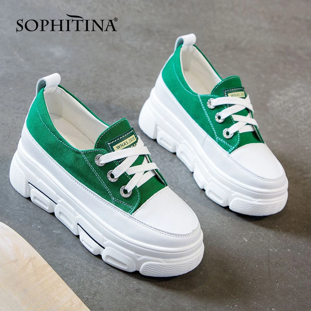 

SOPHTINA Women's Flat Shoes Shallow Mouth Increased Pure Color All-match Shoes Cross Straps Handmade Leather Female Shoes WO244