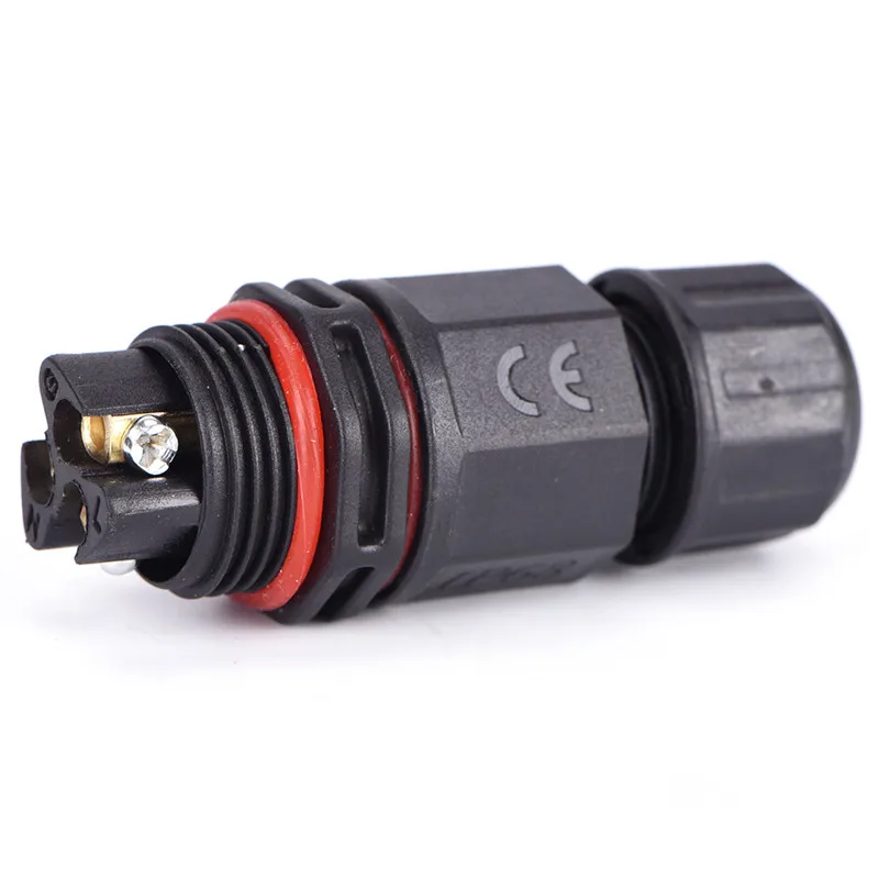 

IP67 Waterproof Electrical Cable Wire 8*2*2cm 2/3 Pin Connector Outdoor Plug Socket
