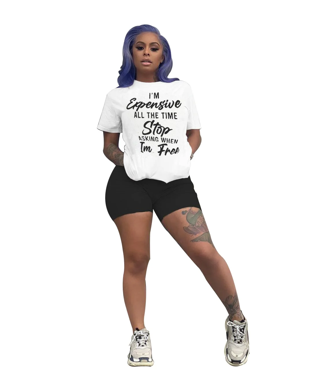 

SSEURAT Women's Set Tee Tops and Shorts Set Classic Sport Tracksuit Two 2 Piece Set Fitness Outfit 2021