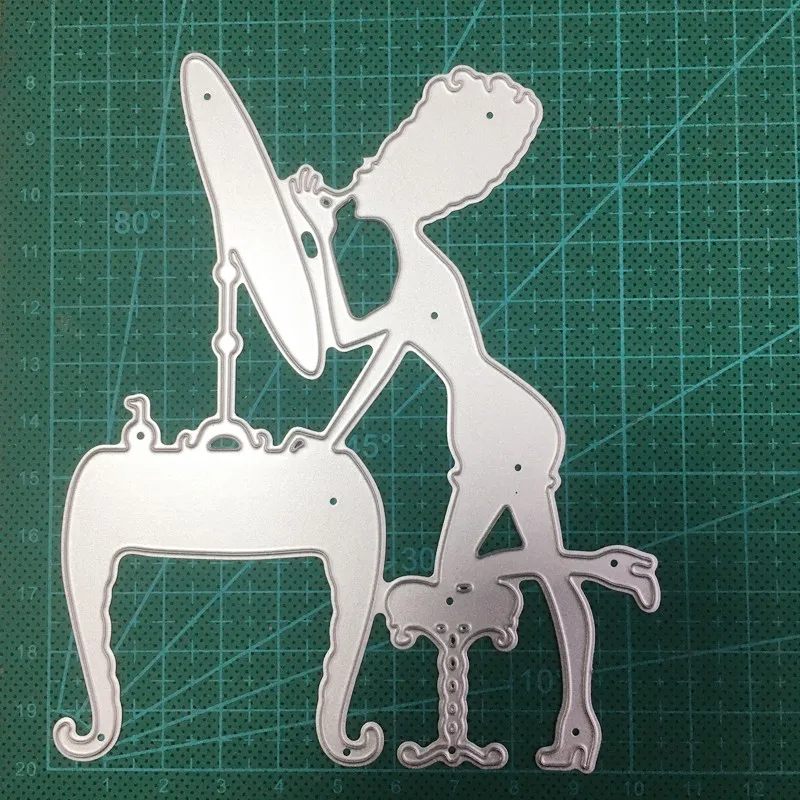 

Girl Woman Makeup Metal Cutting Dies Scrapbooking Stencils dies DIY Paper Cards Decorative Embossing Die Cut Craft Dies 2020 NEW