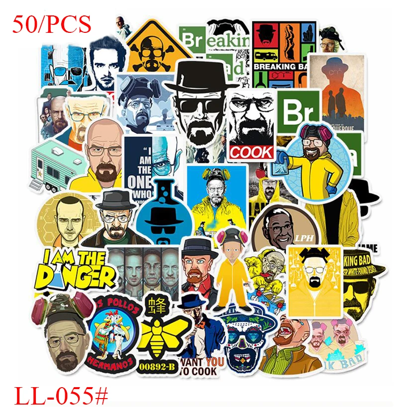 LL 055 #50/за штуку Бесплатная доставка чехол с принтом во все тяжкие ПВХ наклейки