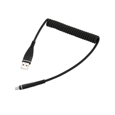 USB-C кабель типа C, растягивающийся спиральный пружинный кабель type-C, мужской удлинитель, кабель для синхронизации данных, зарядного устройства, зарядный кабель для samsung
