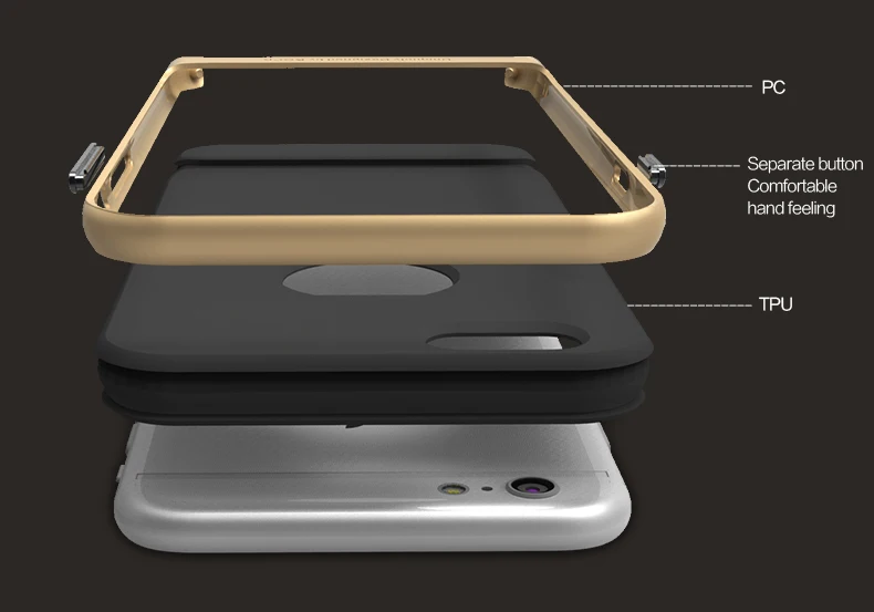 Чехол Rock для iPhone SE 5S 5 силиконовый чехол PC+ TPU Панцири чехол для iPhone 5S SE случае с упаковки по продажам