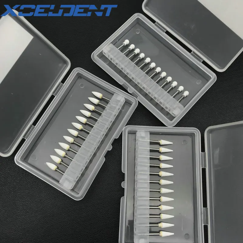 12 шт./компл. стоматологический камень фарфоровая Смола шлифовка наконечникка для