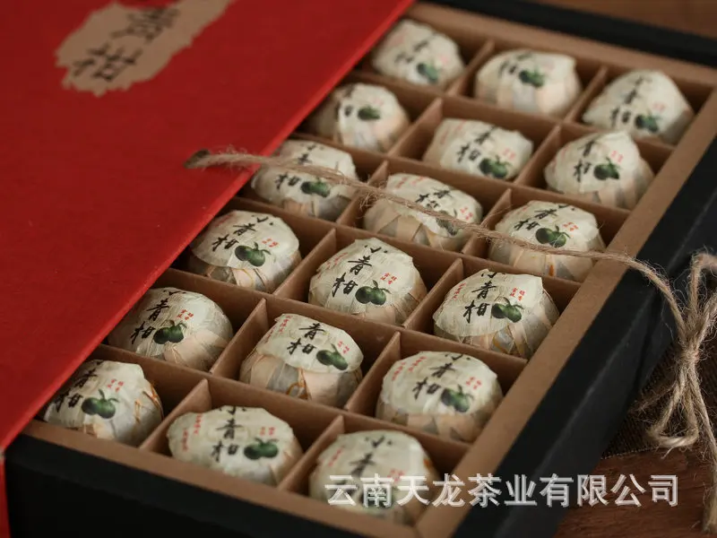 

Xiaoqing Citrus Xinhui Dry Orange Peel Mandarin-Flavored Pu'er Tea Court XiaoqingOrange Gift Set Dried Tangerine Or Orange