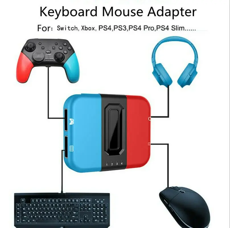 

Game Keyboard and Mouse Adapter Gamepad Controller Converter For Xbox One/PS4/Nintendo Switch/PS3 For Xbox One/PS4/Switch/PS3