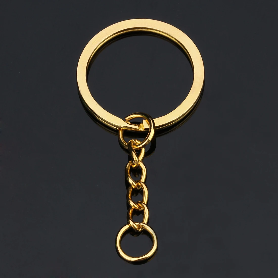 

10Pcs/lots Key Chain Key Ring keychain Bronze Rhodium Gold 30mm Long Round Split Keyrings Keychain Jewelry Making Wholesale DIY