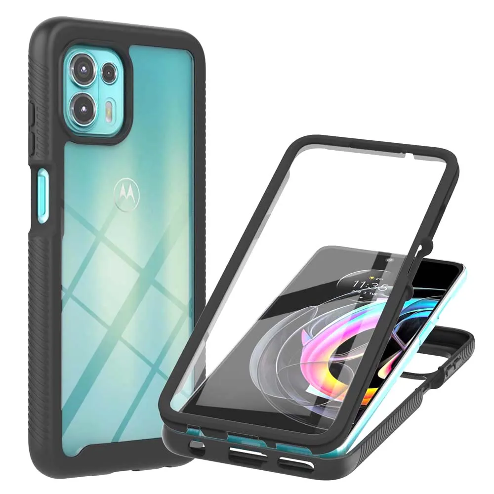 Full Coverage Rugged Case For Motorola Edge 20 Lite Case Clear Protective Cover Moto Edge 30 Pro With Screen Protector