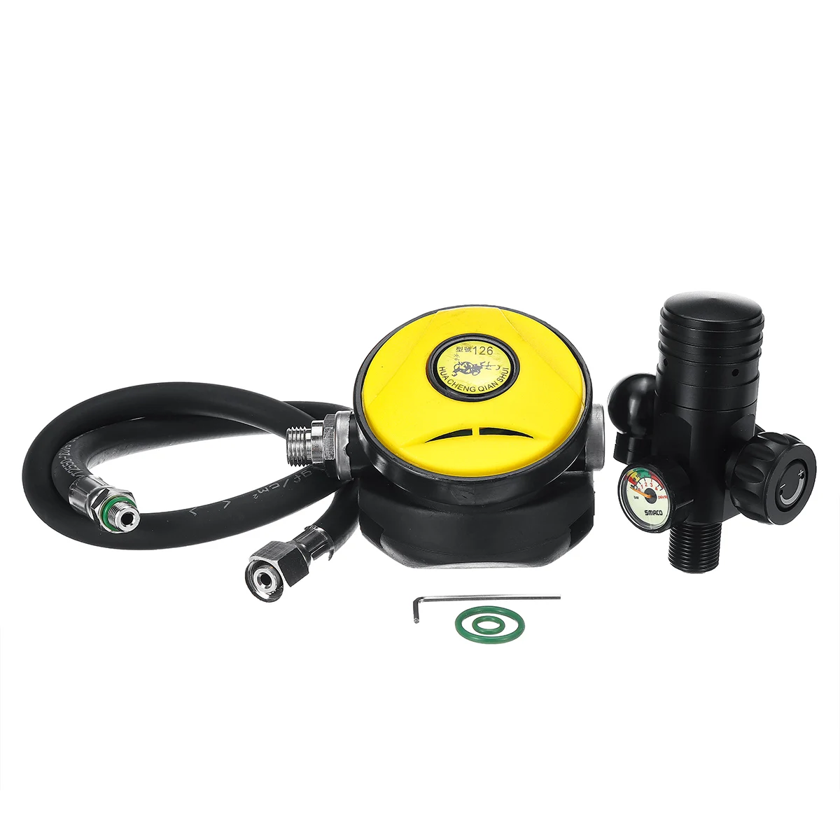 

Smaco 1L Scuba Diving Cylinder Mini Oxygen Tank Set Dive Respirator Air Pump for Snorkeling Breath Diving Equipment