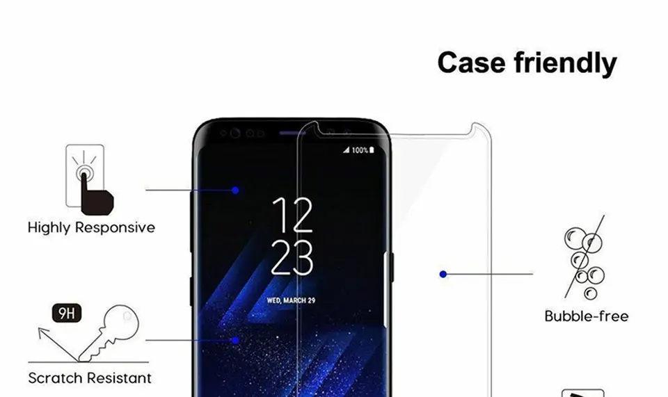 VBNBV 3D полностью изогнутое закаленное стекло для samsung Galaxy S10 S9 S8 Plus Защита экрана для samsung Note 9 8 S10E защитная пленка