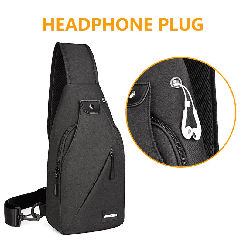 

Male Crossbody bag Casual High Quality Travel Bag lightweight waterproof chest bag messenger bag multi-pocket men's bag