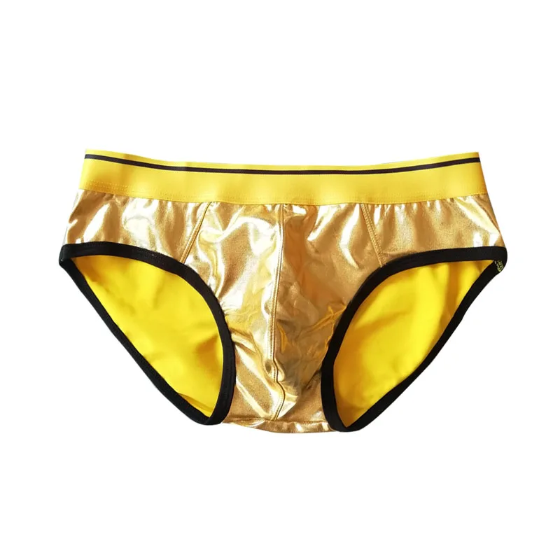 

Sexy Men's Underwear Faux Leather Briefs Jockstrap Stretch Sissy Pouch Panties Underwear Mini Briefs Male Fashion Comforty