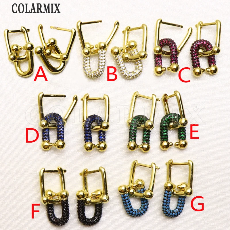 5 пар крючков серьги из циркония радужные циркониевые ювелирные изделия модные