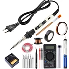 Набор для пайки, Электрический паяльник 80 Вт с регулируемой температурой, отсос для припоя, сварочный ремонтный инструмент для электроники
