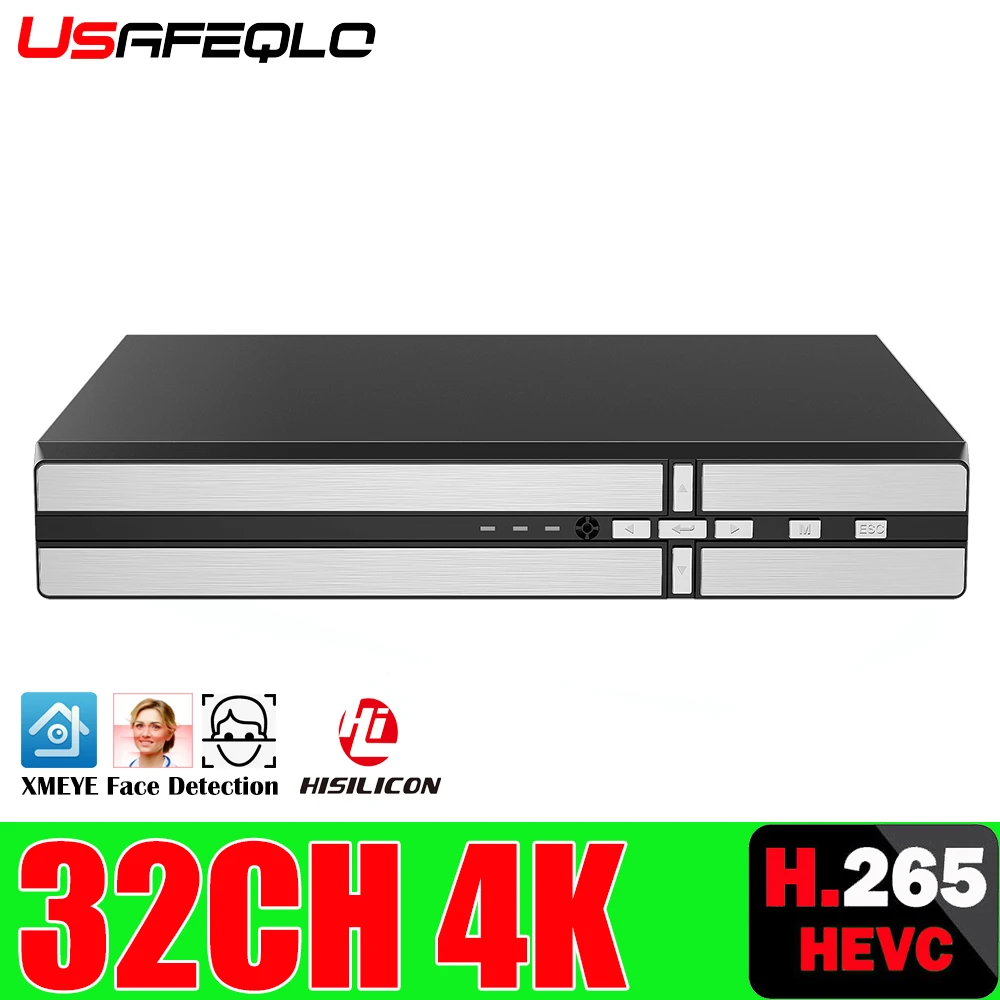 H.265 + аудио Hi3536 XMeye Обнаружение лица 32 канала 16CH 4K 8MP видеонаблюдения Регистраторы