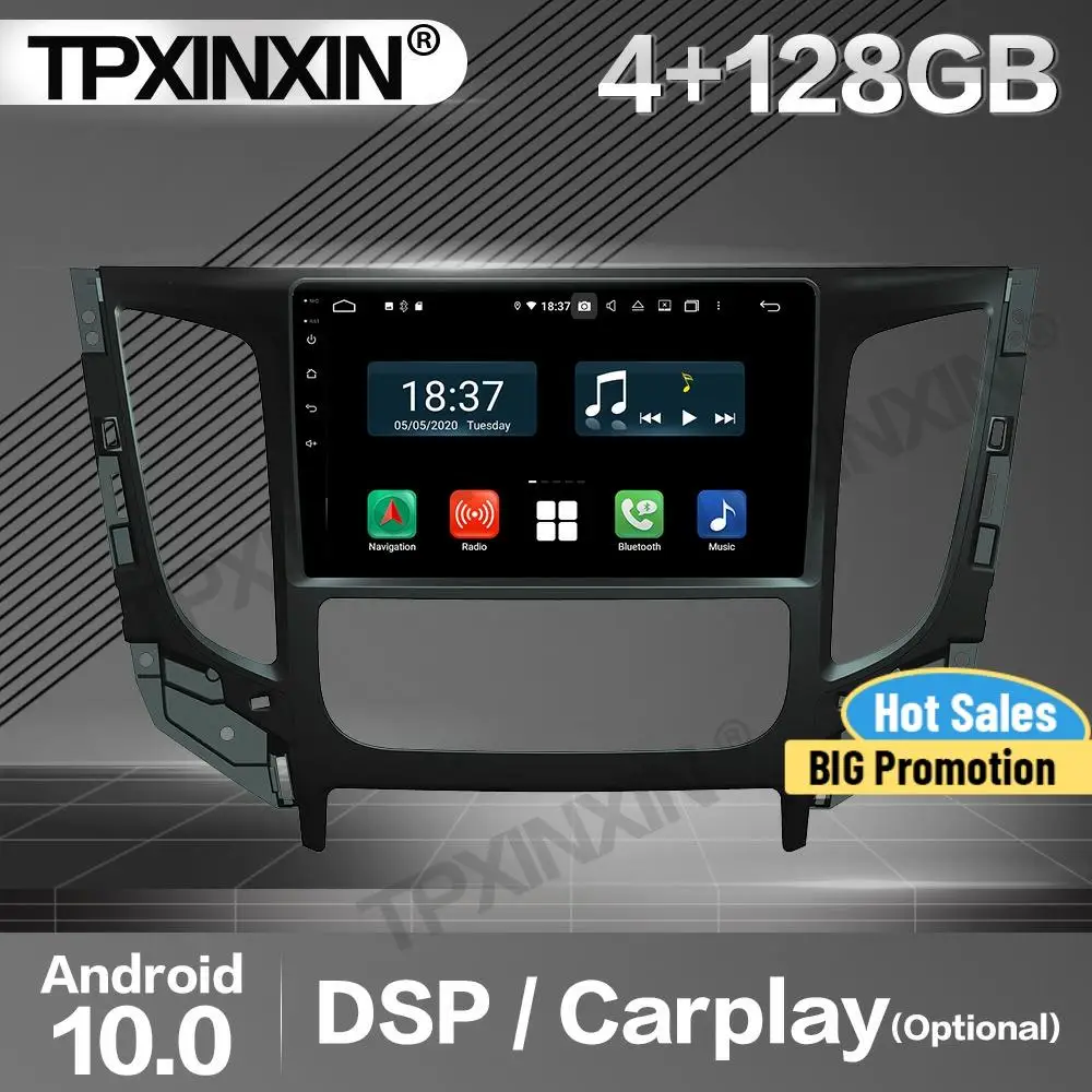 

128 г Carplay автомобильный радиоприемник 2Din стерео приемник Android для iPhone/IPad/для Mitsubishi Triton при температуре не выше 2016 2017 2018 2019 GPS Navi аудио плеер гол...