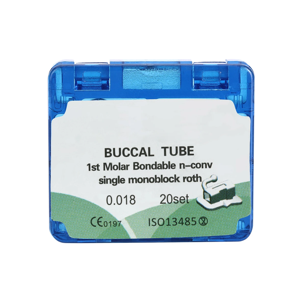 20 Sets/Box Dental 1st/2nd Molar Bondable Monoblock Non-Convertible MIM Monoblock Orthodontic Buccal Tube |
