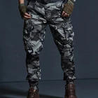 Мужские повседневные брюки высокого качества. Военный Тактический камуфляжный комбинезон для бега. Военные брюки с несколькими карманами. Хаки. Черный