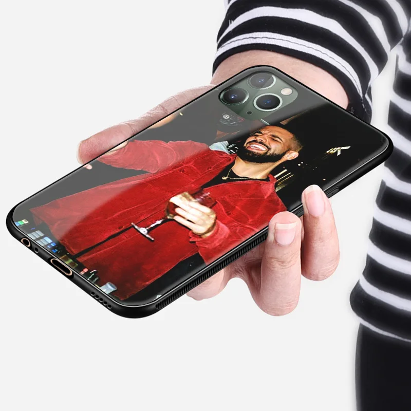 Чехол для телефона DRAKE RAPPER hiphop Coque, мягкий силиконовый стеклянный чехол для Apple iPhone 6 6s 7 8 Plus X XR XS 11 Pro MAX