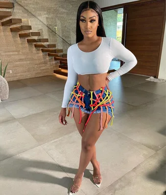 

color cross-strapped shorts denim 169ebay M 2021 women jeans