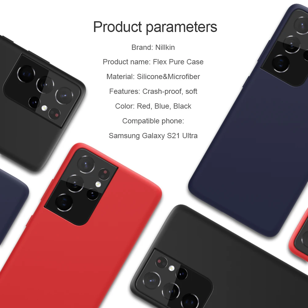 case for samsung s21 ultra 5g nillkin pure flex soft silicone liquid shockproof phone cover for galaxy s21 plus funda coque free global shipping