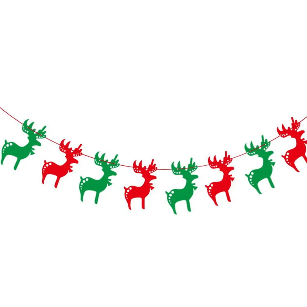 

Christmas Decoration Supplies Cartoon Flag Bunting Holiday Scene Layout Christmas Paper Hanging Flag