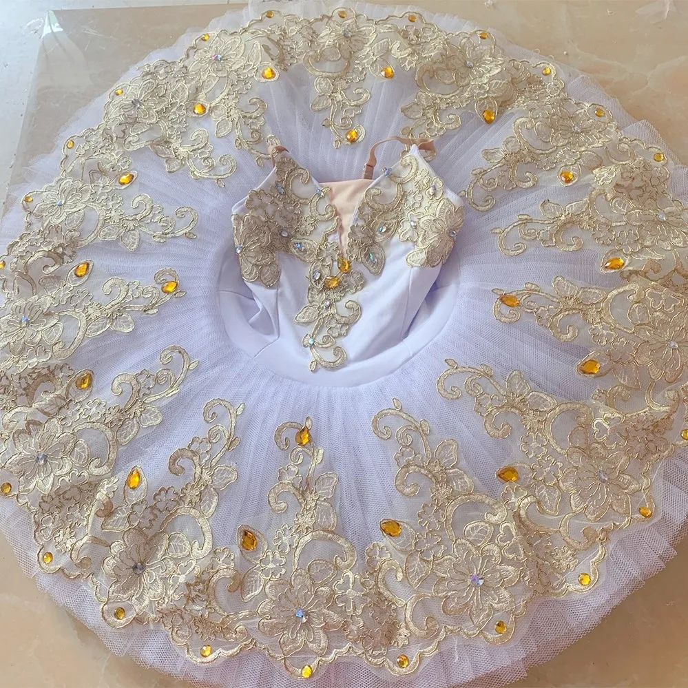 Белый Профессиональный балетки детская Пышная юбка для девочек женщин взрослых