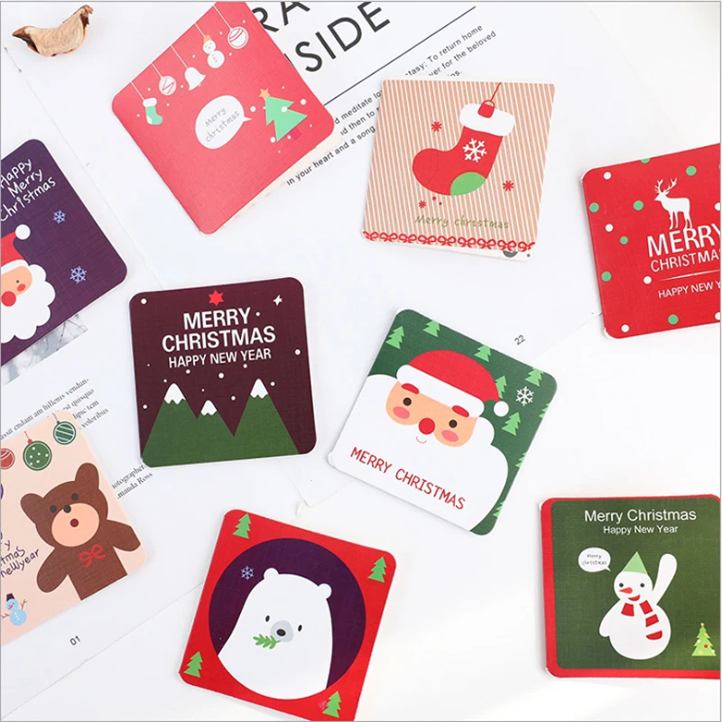 100 шт./лот мини рождественская открытка поздравительная вечеринка подарочная