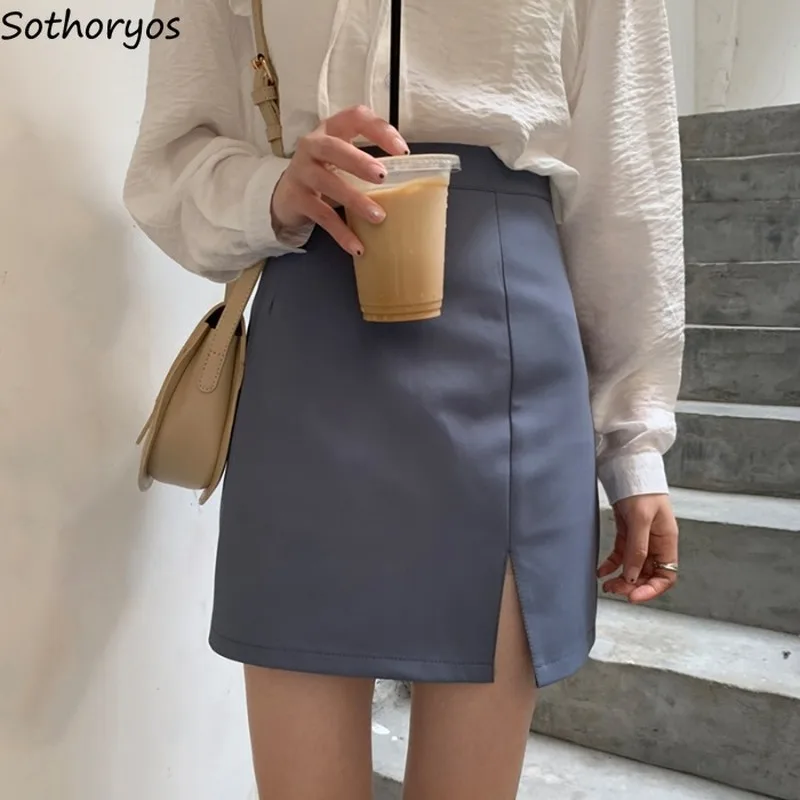 Женская юбка в стиле ретро черная однотонная универсальная Повседневная