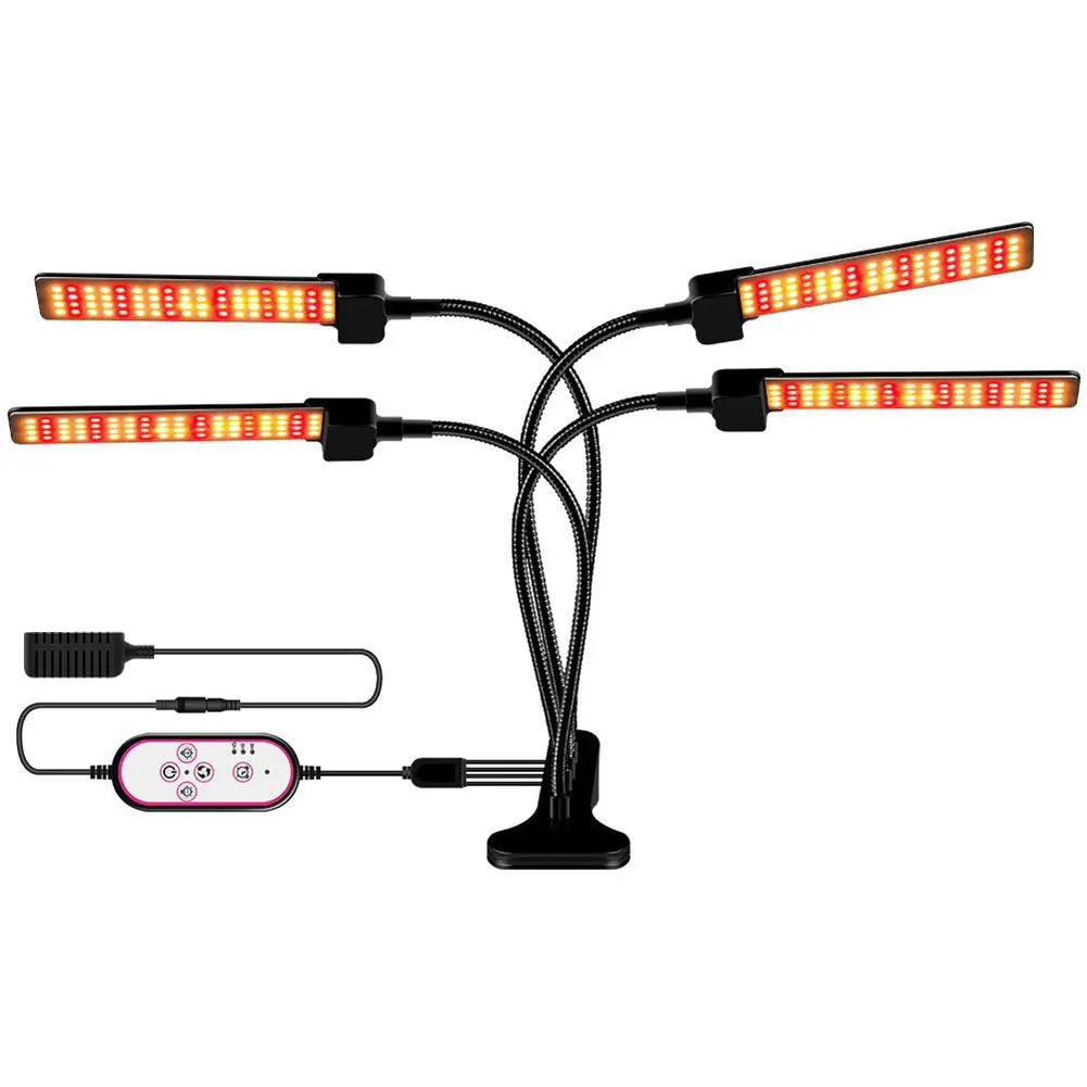 

Four Head LED Grow Light USB Phyto Lamp Full Spectrum Fitolamp With Control Phytolamp For Plant Seedlings Flower Home Phytotape