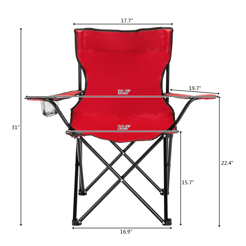 Silla roja para exteriores, asiento peque&ntilde;o de 80x50x50-3