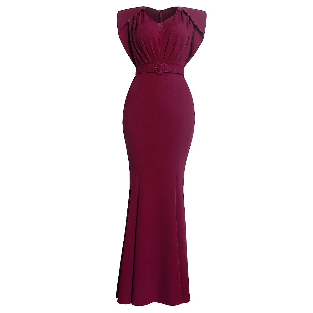 

Elegant Ladies Evening Dresses Sleeveless Bodycon Sexy Slim Dress Wedding Party Gowns Fashion Women Kaftan Turkish Outfits