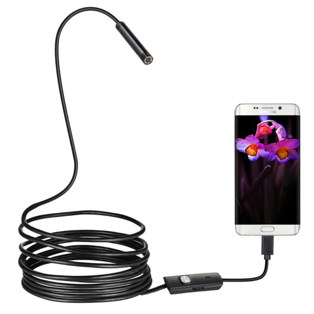 

8mm lens Camera Endoscope IP68 1/2/3.5/5/10 M Hard/Soft Flexible Tube Mirco USB Borescope Video Inspection for Android Endoscope