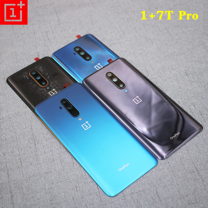 Оригинальный чехол для Oneplus 1 + 7 T Задняя крышка стеклянная задняя телефона Замена