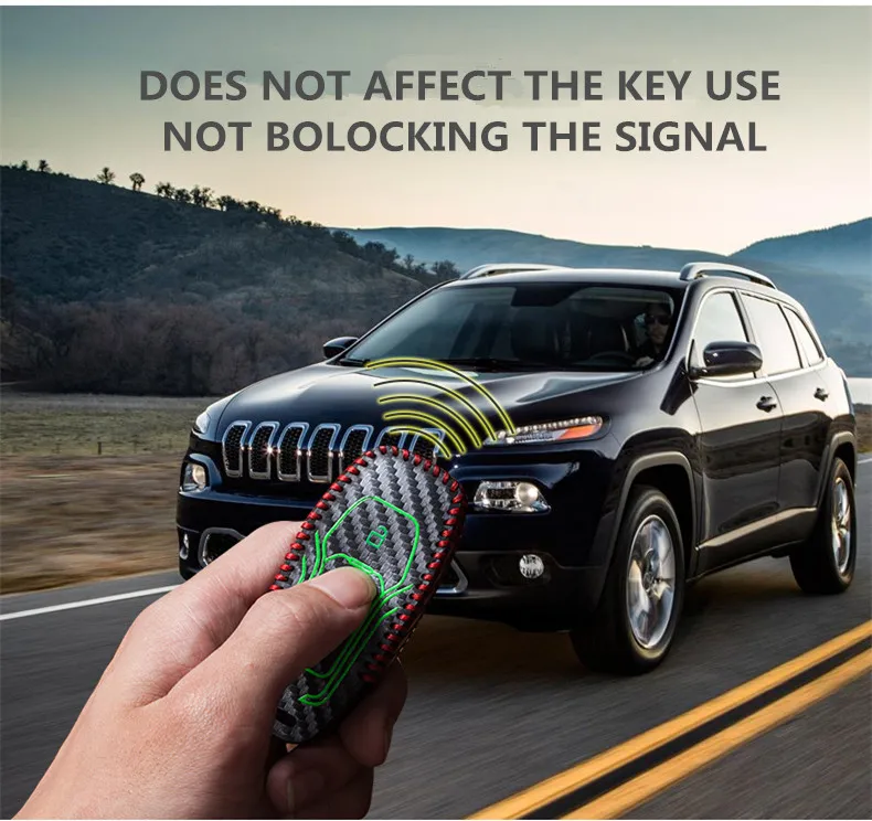 Светящиеся углеродного Фиери Кожаный Автомобильный Брелок с 3 чехол для ключей