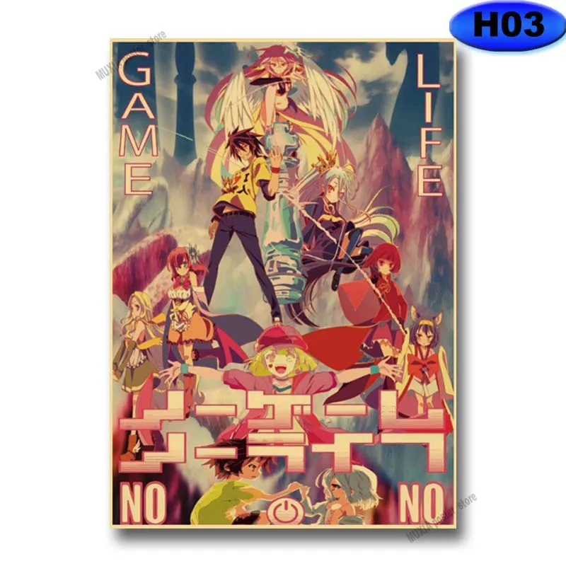 Классические аниме No Game Life плакаты ретро крафт-бумага манга плакат настенное