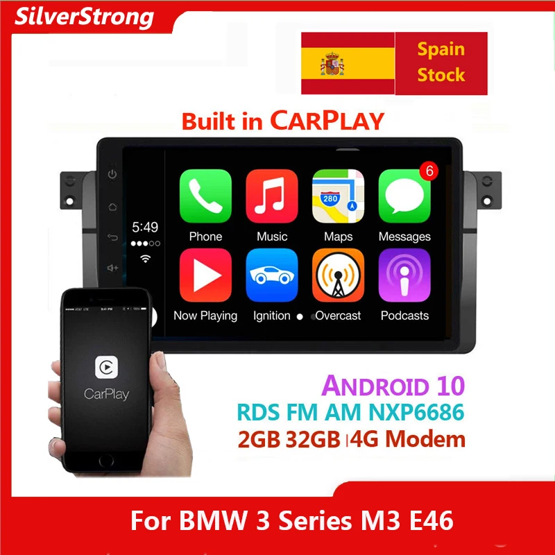 

For 1998-2006 BMW 3 Series M3 E46 316i 318i Car android GPS Radio Stereo WIFI Free MAP Quad Core 2 din Car Multimedia Player