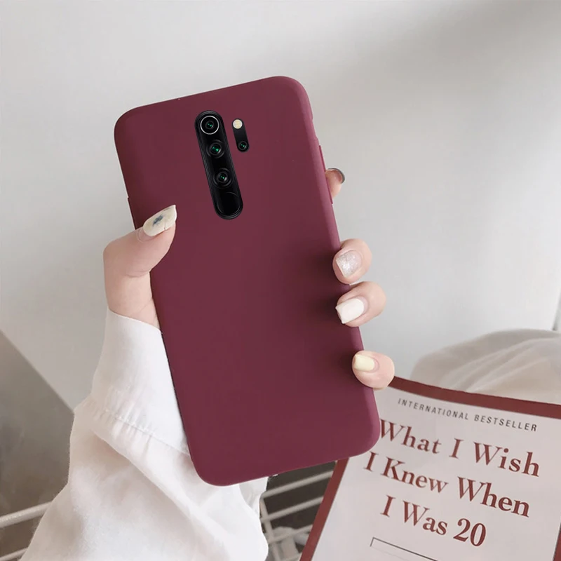 Dark Red Роскошный простой силиконовый чехол из ТПУ для xiaomi redmi note 8 8t iPhone 7 6 Plus 5 iPad pro 7a 6a чехол для xiaomi mi note 10 mi 9t pro 9 se Honor 8 lite a3 a1 - Цвет: Dark Red
