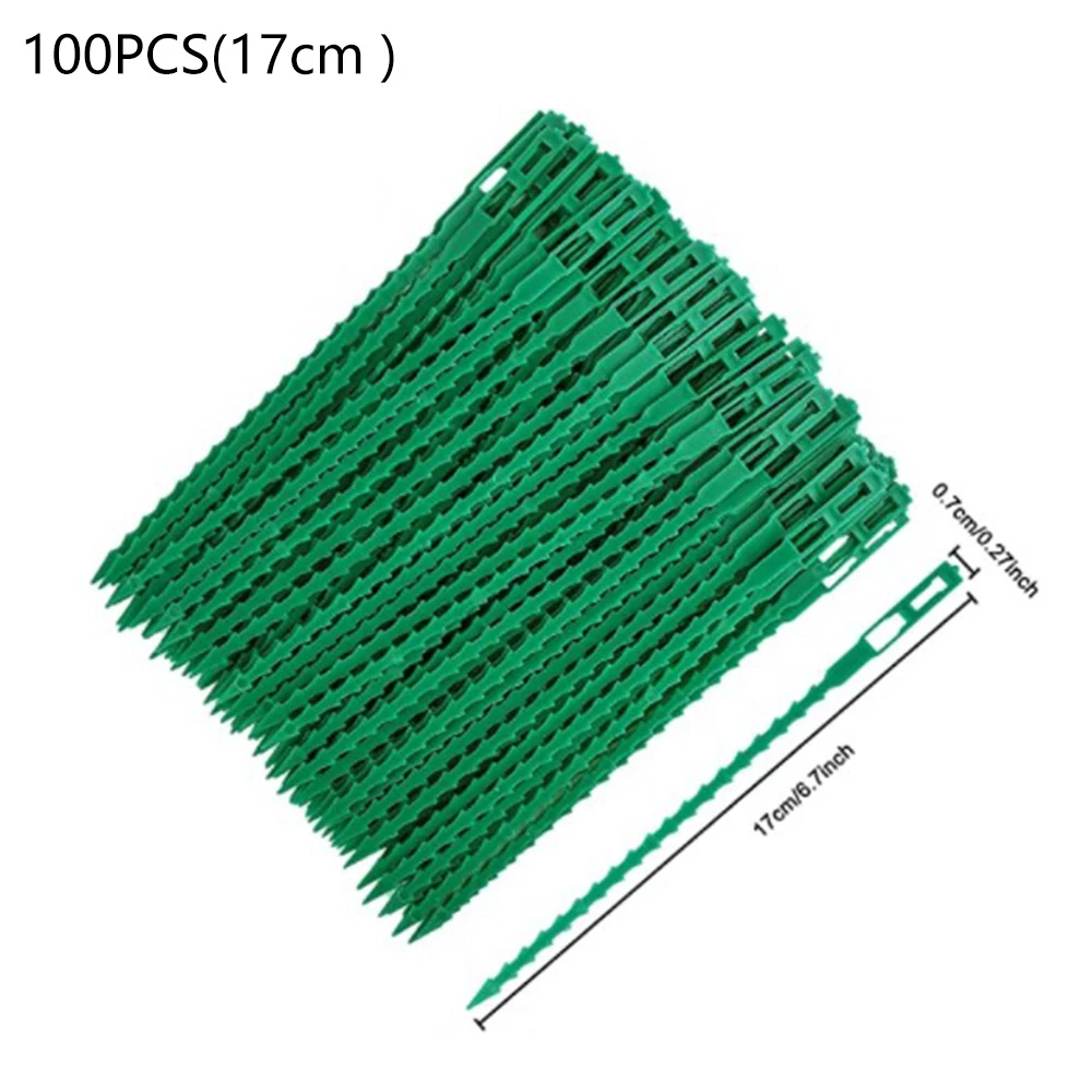 100pcs Plant Ties Plastic Reusable Adjustable Flexible Garden Cable Ties for Supporting Plants Fixing Vine Stems Flowers