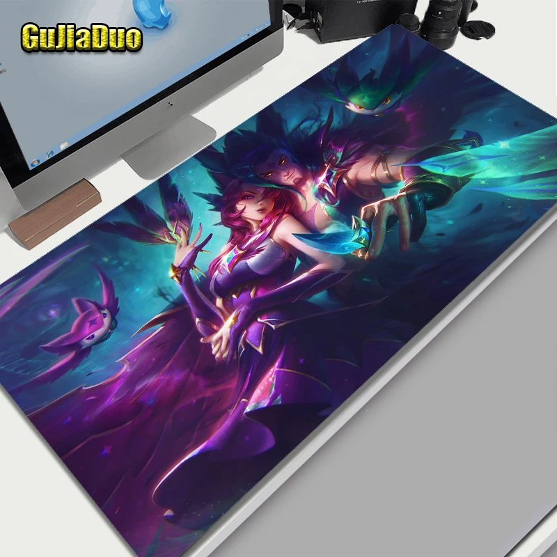 Большой игровой коврик для мыши League of Legends xaya и Rakan Настольный ноутбука аксессуары