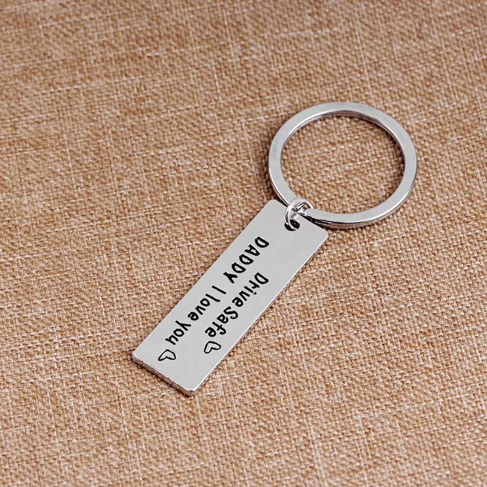 Подарок на день отца цепочка для ключей Love You Dad буквы уникальный сплав кулон