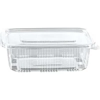 100 pack clear plastic hinged food container disposable clear hinged lid plastic containers take away food box