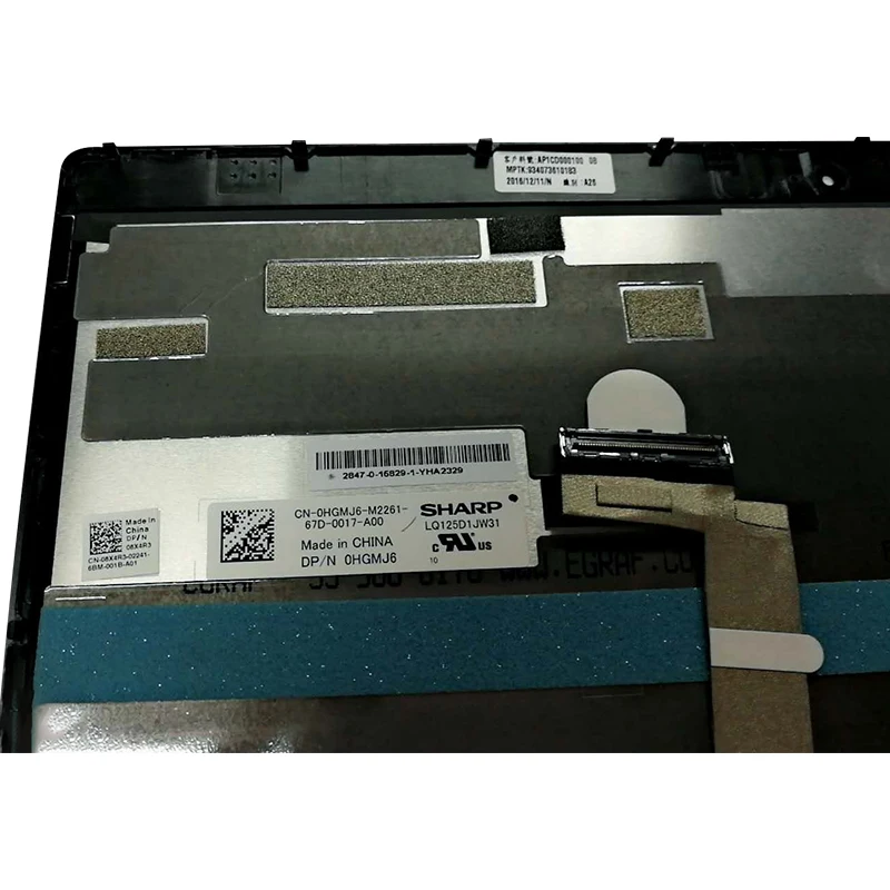 

For Dell XPS 12 (9250) LCD Bezel UHD LCD Screen Assembly LQ125D1JW31 DP/N0HGMJ6 LCD Display Screen Late 2016 Mid 2017